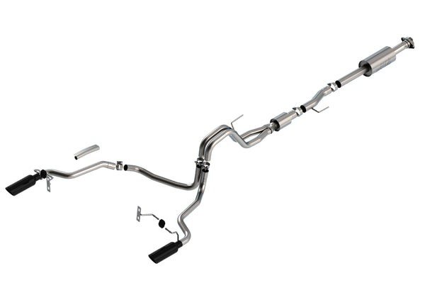 Borla Cat-Back S-Type Exhaust System for 2021 Ford F-150 5.0L - Black Chrome Tips