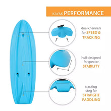 Load image into Gallery viewer, Kayak with Paddle - Lifetime Dash 6&#39;6&quot; Youth Sit-On-Top Kayak for Kids up to 130 lbs – Stable, Safe &amp; Lightweight Design