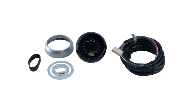 AEM 52mm Digital Voltmeter Gauge - LED Display (8-18V)