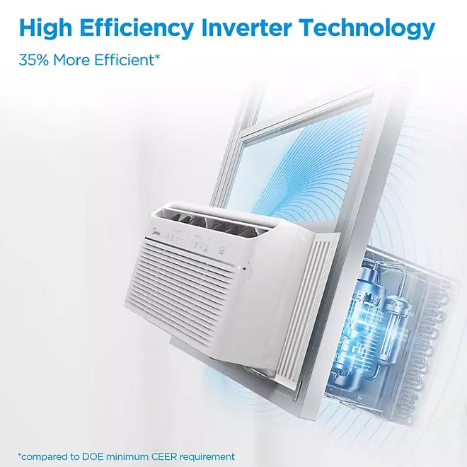 What is an Inverter Air Conditioner? Midea 12,000 BTU Smart Inverter Window AC – Energy Efficient Cooling for Rooms up to 550 Sq. Ft