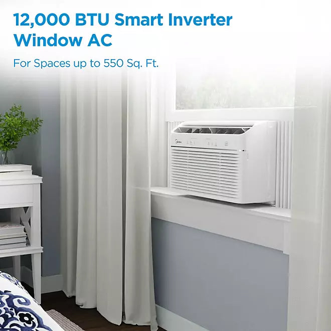 What is an Inverter Air Conditioner? Midea 12,000 BTU Smart Inverter Window AC – Energy Efficient Cooling for Rooms up to 550 Sq. Ft