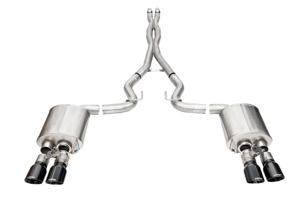 Corsa Cat-Back Exhaust System for 2024-2025 Ford Mustang GT V8 5.0L - 3in with Twin 4in Black Pro-Series Tips