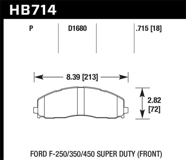 Hawk Performance Front Brake Pads for 2015 Ford F-250/350/450 Super Duty