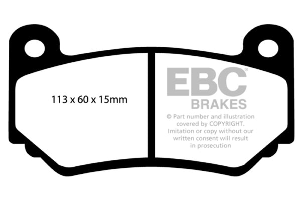 EBC Yellowstuff Front Brake Pads for 08-11 Lotus Exige 1.8 Supercharged (240)