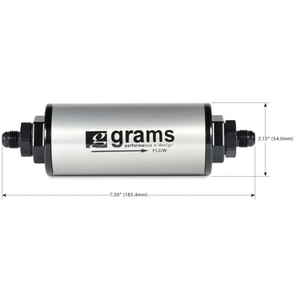 Grams Performance 100 Micron -6AN Aluminium Fuel Filter
