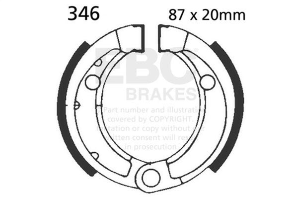 EBC 86-87 Honda TRX 70 Fourtrax Front Left/Right FA-SFA-X Brake Pads