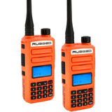 Rugged Radios 2 PACK - Rugged GMR2 PLUS - GMRS / FRS Two Way Handheld Radios Safety Orange