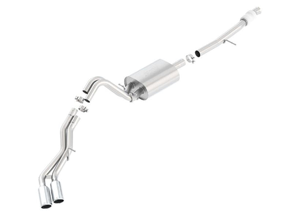 Borla Touring Cat Back 15-16 Chevy Suburban 5.3L V8 2.75in, 2.25in Dual Same Side Exit 4in Tips
