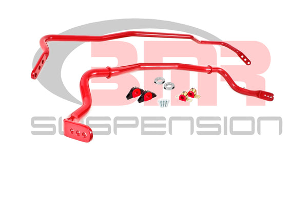 BMR 2015-2017 S550 Mustang Front & Rear Sway Bar Kit with Bushings - Red