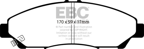 EBC Yellowstuff Front Brake Pads for 2007-2013 Acura MDX 3.7