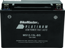 Load image into Gallery viewer, BikeMaster AGM Battery - MS12-15L-BS