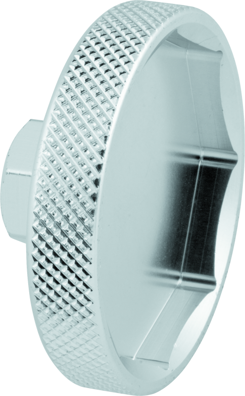 BikeMaster Aluminum Fork Cap Removal Tool  Showa BPF 43mm Forks (45mm Hex, 17mm Drive)