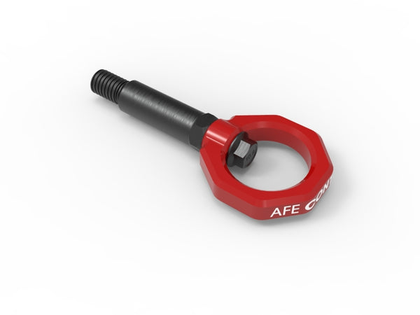 aFe Control Front Tow Hook Red for 20-21 Toyota GR Supra (A90)