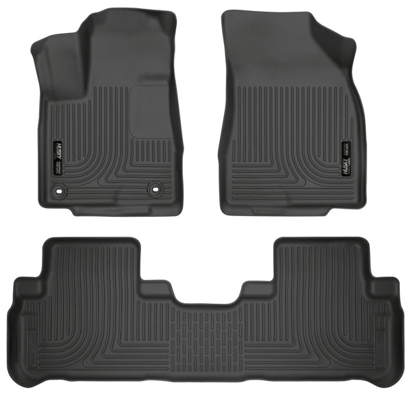 Husky Liners Weatherbeater Black Floor Liners for 2014 Toyota Highlander - Front & 2nd Seat