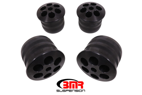 BMR Suspension Aluminum Rear Cradle Bushings Kit for 2008-2018 Dodge Challenger - Black Anodized