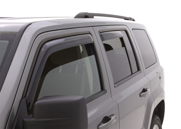 AVS In-Channel Ventvisor Window Deflectors 4pc Set  Smoke  2007-2018 Jeep Patriot