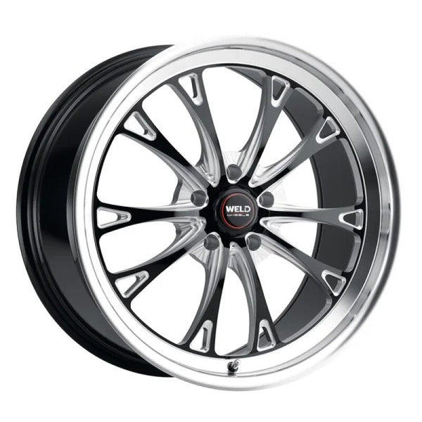 Weld Belmont Beadlock 17x10 / 5x114.3 BP / ET49 BS7.42 Gloss Black MIL DIA 78.1