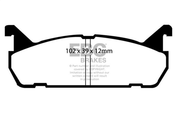 EBC Yellowstuff Rear Brake Pads for 91-96 Ford Escort 1.8