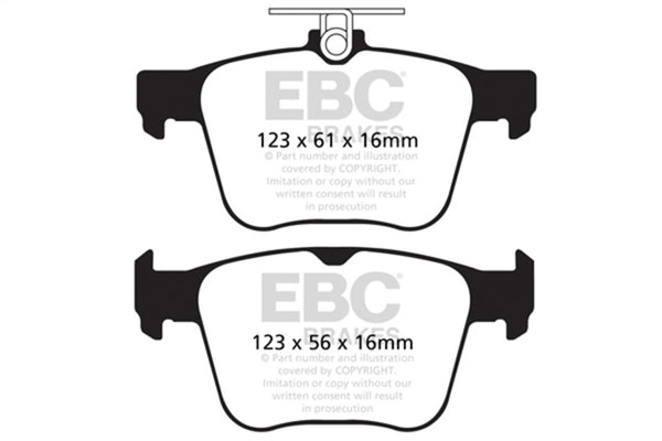 EBC Yellowstuff Rear Brake Pads for 2014-2020 Audi S3 2.0 Turbo