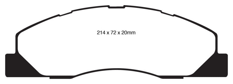 EBC 09-11 Dodge Ram 2500 Pick-up 5.7 2WD/4WD Yellowstuff Front Brake Pads