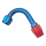 Russell Performance -10 AN Red/Blue 120 Degree Full Flow Hose End (1-1/4in Centerline Radius)