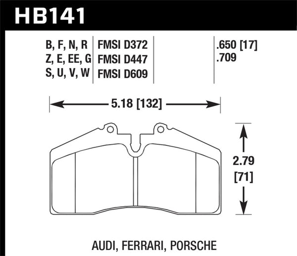 Hawk Performance HPS Street Brake Pads for Audi/Porsche ST-40