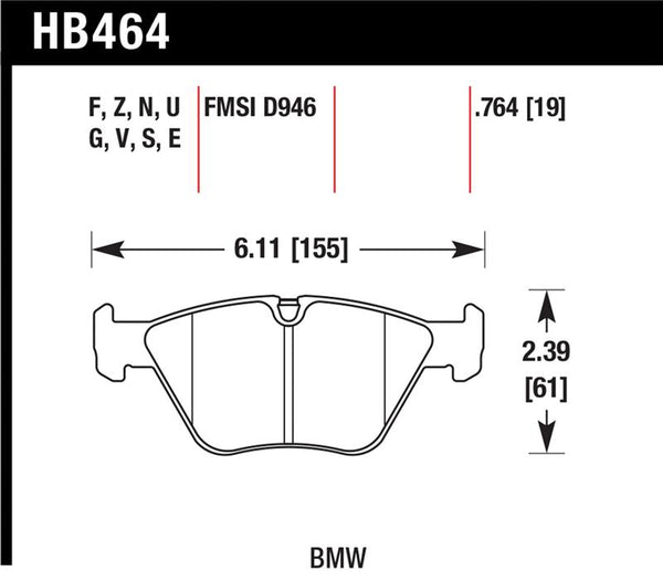 Hawk 01-06 BMW 330Ci / 01-05 330i/330Xi / 03-06 M3 HPS Street Front Brake Pads
