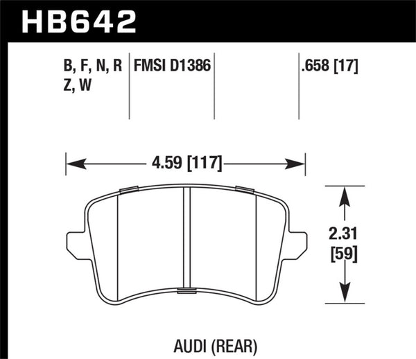Hawk Performance HPS Street Rear Brake Pads for 09-10 Audi A4/A4 Quattro/A5 Quattro/Q5/S5/10 S4
