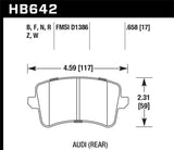 Hawk 2009-2014 Audi A4 DTC-30 Rear Brake Pads