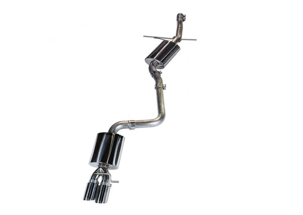 AWE Tuning Touring Edition Catback Exhaust for Audi B8 A4 - Single Side Polished Silver Tips