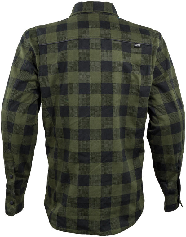 Speed and Strength True Grit Armored Motoshirt Olive/Black - Large