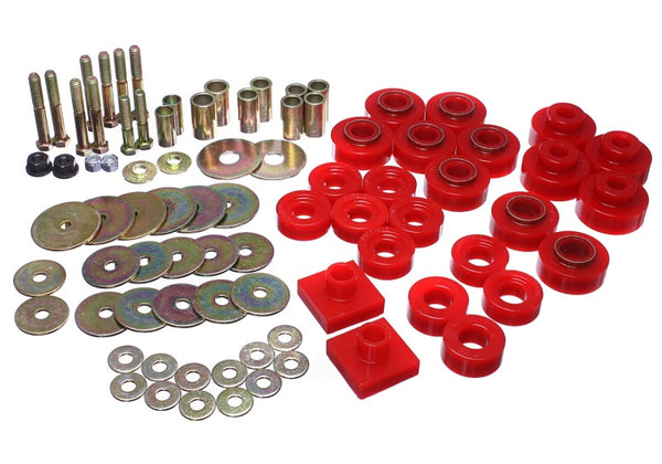 Energy Suspension Body Mount Set for 68-72 Oldsmobile Cutlass | Red Polyurethane