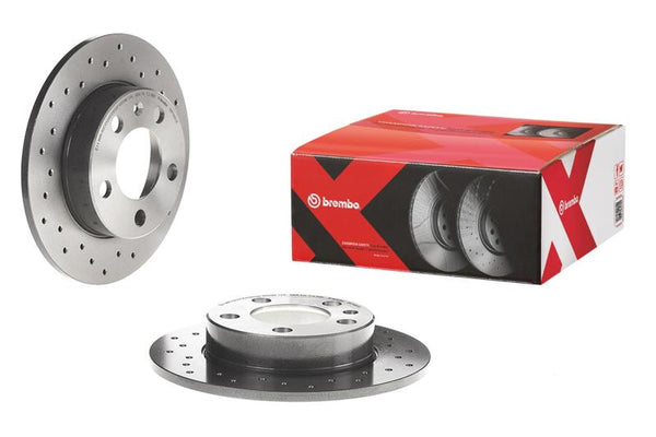 Brembo Premium Xtra Cross Drilled UV Coated Rotors for 90-01 Acura Integra & 90-05 Honda Civic