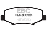 EBC 06-11 Dodge Nitro 3.7 Greenstuff Rear Brake Pads