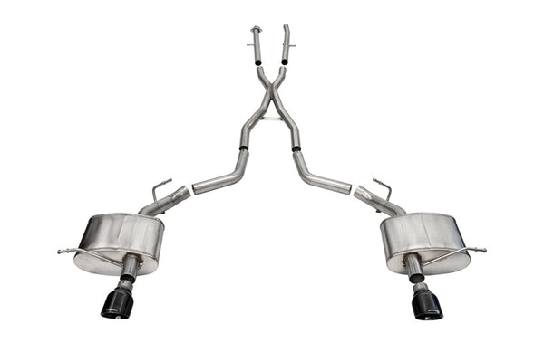 CORSA Performance 2011-2025 Dodge Durango Xtreme 2.5in Cat-Back Dual Rear Exit Exhaust System with Black PVD Tips