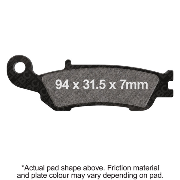 EBC 08-16 Yamaha YZ 125 2T Front Left MXS Series Brake Pads