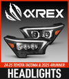 AlphaRex 23-24 Toyota Tacoma LUXX-Series LED Proj Headlights Alpha Blk w/Actv Light & Seq. Sig + DRL