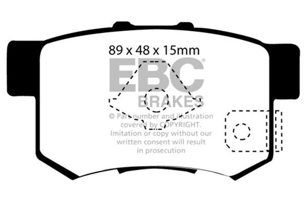 EBC Greenstuff Rear Brake Pads for 2005-2006 Honda CR-V 2.4