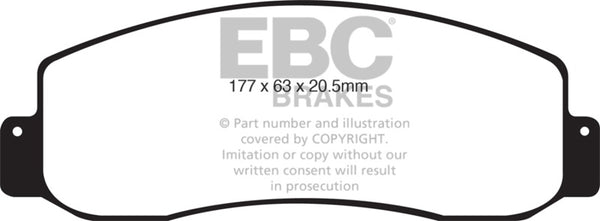 EBC Extra Duty Front Brake Pads for 05-07 Ford F250 (incl. Super Duty) 5.4L 2WD
