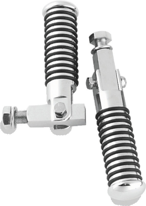 Bikers Choice Chrome Block Mount O-Ring Footpeg Kit  19721999 Big Twin & XL