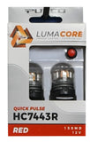 Putco LumaCore 7443 Red - Pair (x3 Strobe w/ Bright Stop)