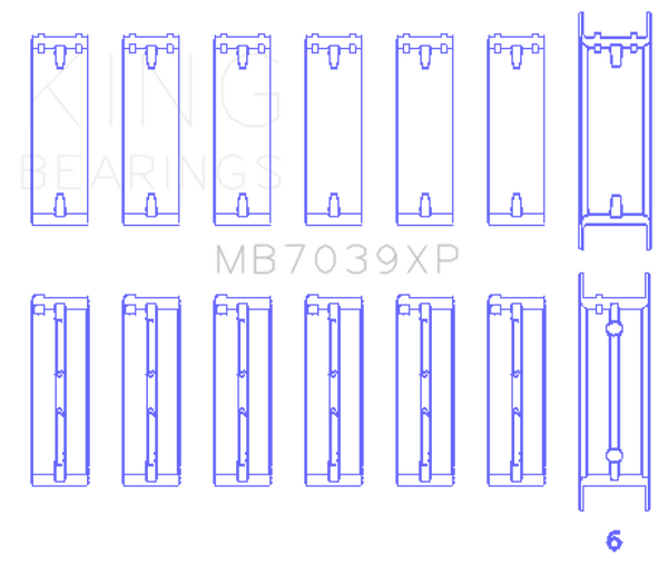 King Engine Bearings BMW M20/M50 2.0L/2.5L/2.7L Performance Main Bearing Set - Size STDX