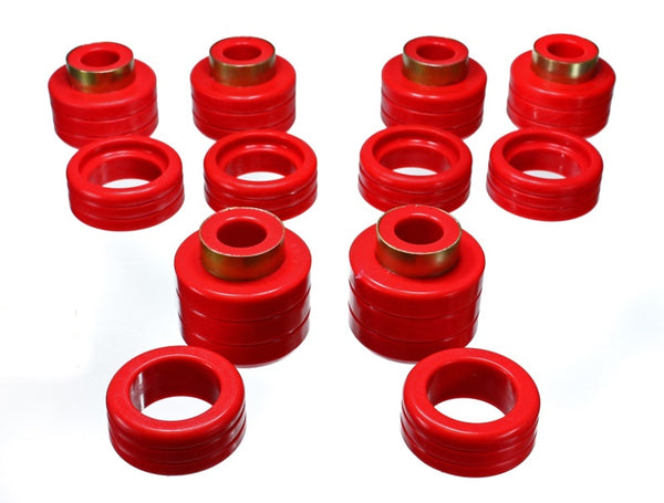 Energy Suspension Body Mounts for Chevy Pickup 2&4WD - Red