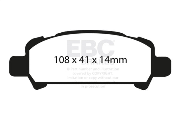 EBC Redstuff Rear Brake Pads for 2002-2006 Subaru Baja 2.5