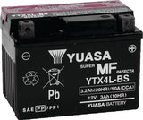 Yuasa YTX4L-BS Maintenance Free AGM 12-Volt Battery w/Bottle