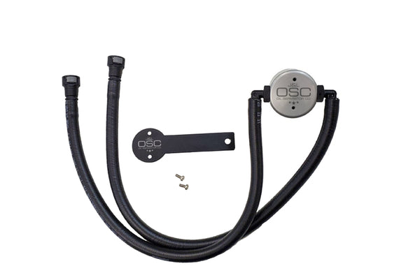 J&L Oil Separator for 16-24 Chevrolet Camaro LT1 6.2L - Driver's Side, Clear Anodized