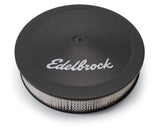 Edelbrock Air Cleaner Pro-Flo Series Round Steel Top Paper Element 14In Dia X 3 75In Dropped Base