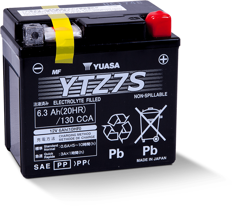 Yuasa YTZ7S Maintenance Free AGM 12-Volt Battery