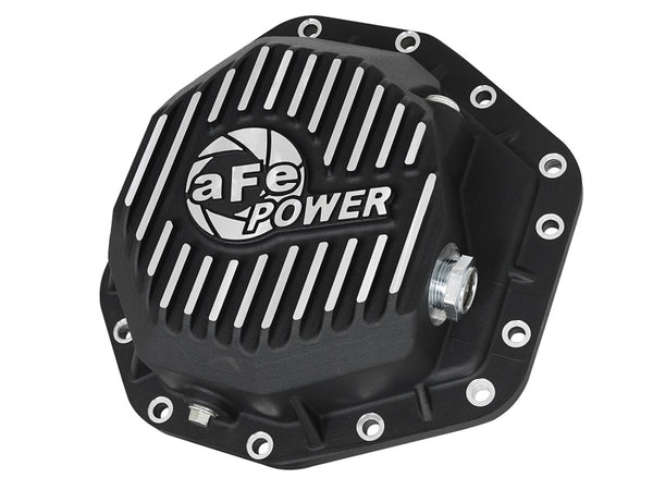 aFe Power Pro Series Rear Differential Cover - Black with Machined Fins for 2017 Ford Diesel Trucks V8-6.7L (Dana M275-14)