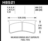 Hawk HT-14 16.51mm Thickness DTC-50 Race Brake Pads